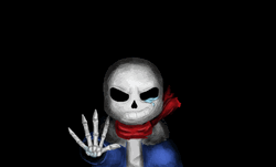 Sans With Gaster Blaster Fan Art GIF