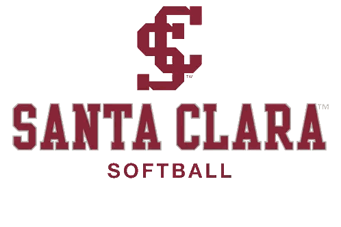 Santa Clara Softball Logo With Red S Sticker