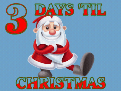 Santa Claus 3 Days Until Christmas GIF