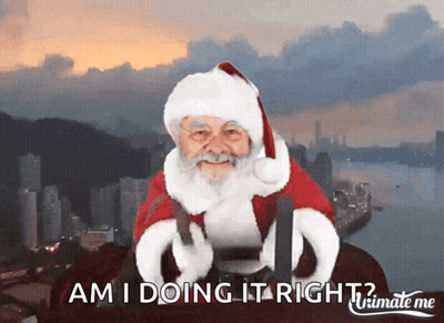 Santa Claus Am I Doing It Right Ultimate Me GIF