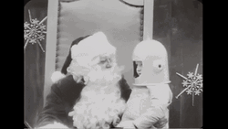 Santa Claus And Kid Nodding GIF