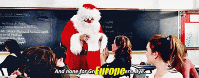 Santa Claus Blackboard And None For Great Europeers Bye GIF