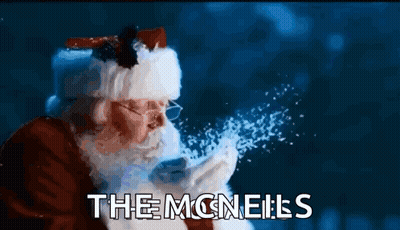 Santa Claus Blowing Snow The McNeils GIF