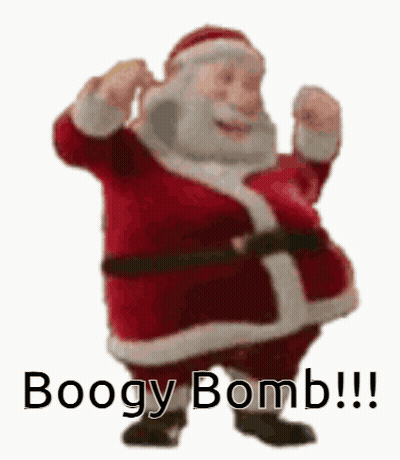 Santa Claus Dancing Boogy Bomb!!! GIF