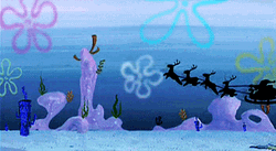 Santa Claus Flying Up GIF