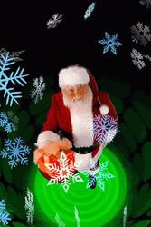 Santa Claus Giving Gift Wink GIF
