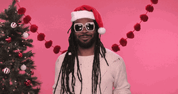 Santa Claus Hat Blowing Kisses GIF