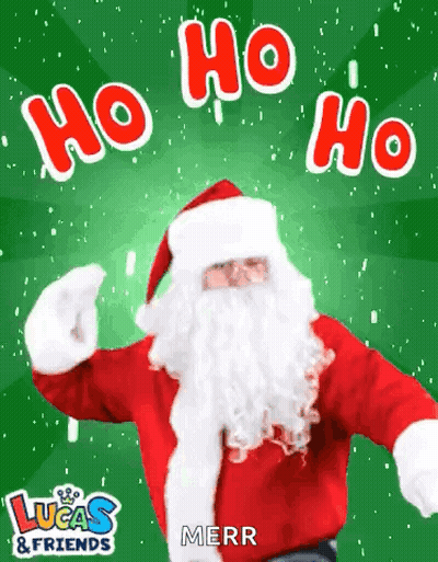 Santa Claus Ho Ho Ho Merr GIF