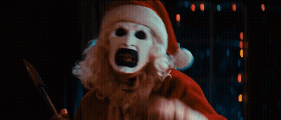 Santa Claus Holding Knife GIF