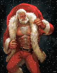 Santa Claus Hunk Sparkling GIF