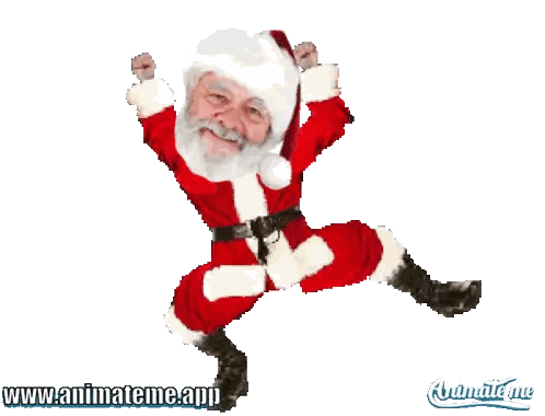 Santa Claus Jumping Sticker