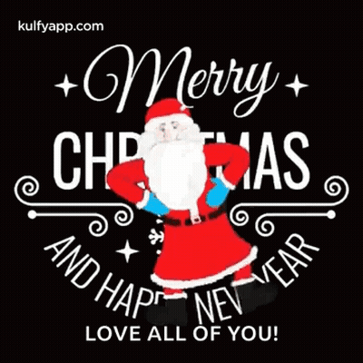 Santa Claus Merry Christmas Happy New Year GIF