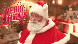 Santa Claus Pointing Fingers Noel GIF
