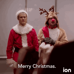 Santa Claus Reindeer Merry Christmas GIF