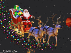 Santa Claus Reindeer Sleigh GIF