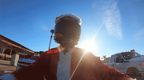 Santa Claus Riding Motorcycle GIF