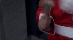 Santa Claus Shaking Bell GIF