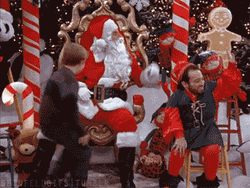 Santa Claus Sliding Sit GIF