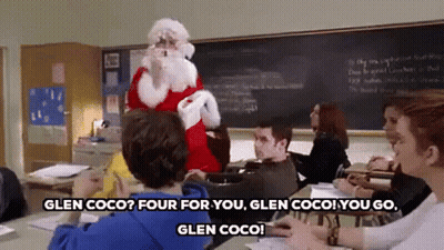 Santa Claus Standing In Classroom With Students GIF