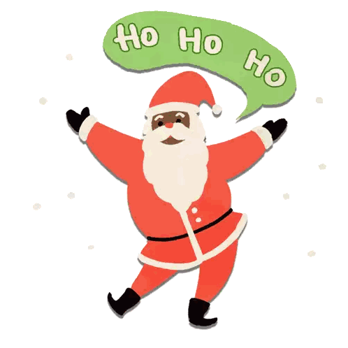 Santa Claus With Ho Ho Ho Speech Bubble Sticker