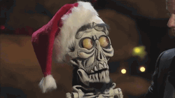 Santa Clause Scary Skeleton GIF