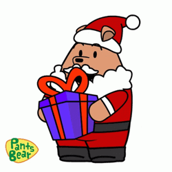 Santa Giving Presents On Christmas Party GIF