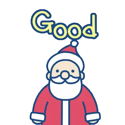 Santa Giving Thumbs Up With Good Above Sticker