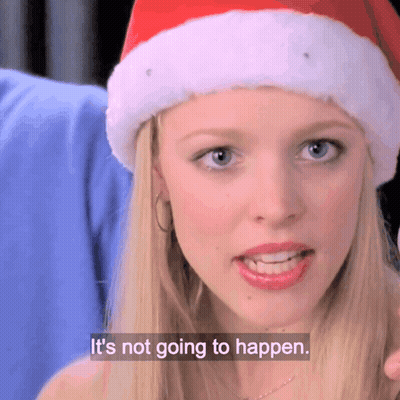 Santa Hat Woman It's Not Going To Happen GIF
