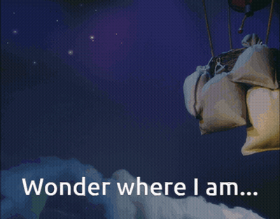 Santa In Hot Air Balloon Wonder Where I Am GIF