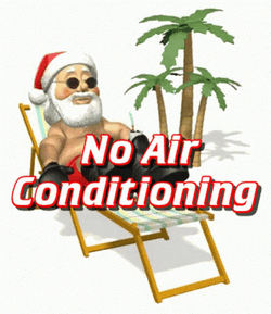 Santa No Air Conditioning GIF