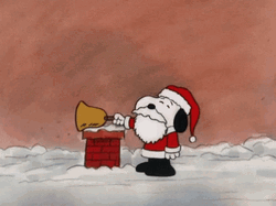 Santa Snoopy In Christmas GIF
