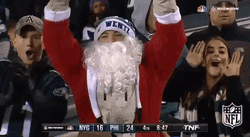 Santa Watching NFL Game GIF
