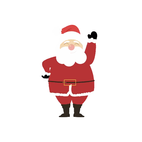 Santa Waving Smiling Sticker