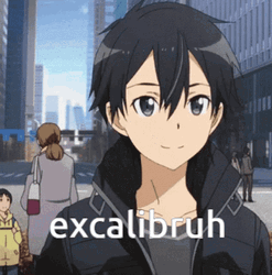 Sao Kirigaya Kazuto Kirito Wave Excalibruh GIF