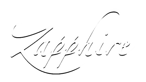 Sapphire Word In Black Ink Sticker
