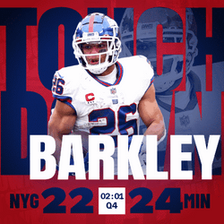 Saquon Barkley Touchdown Barkley NYG 22 GIF