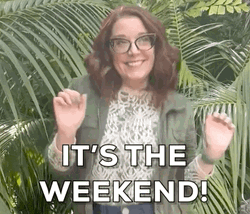 Sara Campbell Giggling Its The Weekend GIF