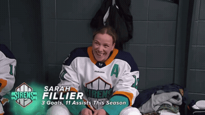 Sarah Fillier Is Sitting In A Locker Room And Has 3 Goals 11 Assists This Season GIF