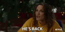 Sarah Parish Saying Hes Back GIF
