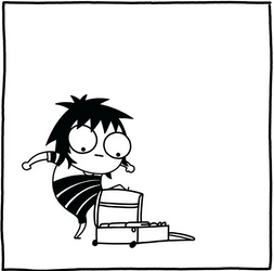 Sarah Scribbles Kicking Wooo GIF