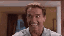 Sarcastic Laugh Crazy Arnold Schwarzenegger GIF