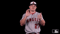 Sarcastic Mike Trout Clapping  GIF