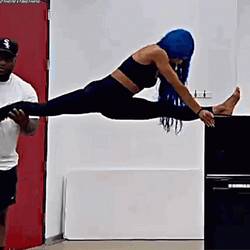 Sasha Banks Extreme Leg Stretch GIF