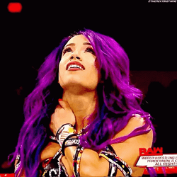 Sasha Banks Looking Up GIF