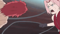 Sasori Versus Sakura Punch Naruto GIF
