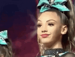 Sassy Chearleader Wearing Big Ribbon GIF