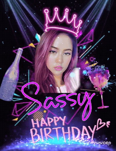 Sassy Happy Birthday Card Woman With Crown GIF