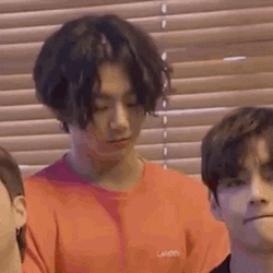 Sassy Korean Dude Wearing Orange Shirt GIF