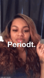 Sassy Lady Throat Slash Gesture Periodt GIF