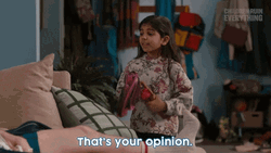 Sassy Little Girl That's My Opinion GIF